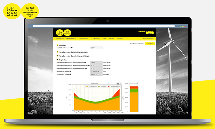 Mit dem Energiewende-Rechner RESYS stundengenau das Potenzial erneuerbarer Energieträger berechnen